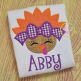 Turkey Face Bow Applique | Machine Embroidery Designs by JuJu
