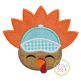 Turkey Face Cap Applique | Machine Embroidery Designs by JuJu