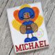 Turkey Football Player Applique | Machine Embroidery Designs by JuJu