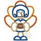 Turkey Football Player Applique | Machine Embroidery Designs by JuJu