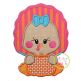 Turkey with Pumpkin Girl Applique | Machine Embroidery Designs by JuJu