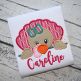 Turkey Peeker Girl Applique | Machine Embroidery Designs by JuJu