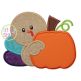 Turkey Pumpkin 2 Applique | Machine Embroidery Designs by JuJu
