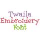 Twaila Embroidery Font Machine Embroidery Designs by JuJu
