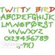 Twitty Bird Embroidery Font