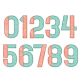 Two Color Block Bean Stitch Applique Numbers Embroidery Font | Designs by JuJu
                            
                            