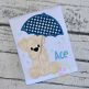 Umbrella Dog Applique Design | Machine Embroidery Designs by JuJu