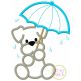 Umbrella Dog Applique Design | Machine Embroidery Designs by JuJu
