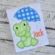 Umbrella Frog Applique Design | Machine Embroidery Designs by JuJu