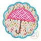 Umbrella Scallop Applique | Machine Embroidery Designs by JuJu