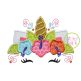 Unicorn Horn Aloha Applique | Machine Embroidery Designs by JuJu