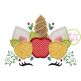 Unicorn Horn Apples Applique | Machine Embroidery Designs by JuJu