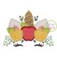 Unicorn Horn Apples Applique | Machine Embroidery Designs by JuJu
