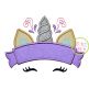 Unicorn Horn Banner Applique | Machine Embroidery Designs by JuJu