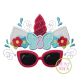 Unicorn Horn Sunglasses Butterfly Applique | Machine Embroidery Designs by JuJu