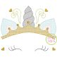 Unicorn Horn Crown Motif Embroidery | Machine Embroidery Designs by JuJu
