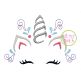 Unicorn Horn Face Embroidery | Machine Embroidery Designs by JuJu