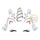 Unicorn Horn Face Embroidery | Machine Embroidery Designs by JuJu