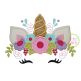 Unicorn Horn with Flowers Applique | Machine Embroidery Designs by JuJu