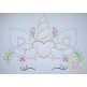Unicorn Horn with Hearts Bean Embroidery | Machine Embroidery Designs by JuJu