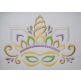 Unicorn Horn with Mardi Gras Mask Embroidery | Machine Embroidery Designs by JuJu