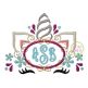 Unicorn Horn Monogram Oval Embroidery | Machine Embroidery Designs by JuJu
