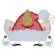 Unicorn Horn Santa Hat Applique | Machine Embroidery Designs by JuJu