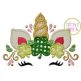 Unicorn Horn with Shamrocks Applique | Machine Embroidery Designs by JuJu