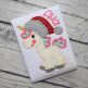 Unicorn in Santa Hat Applique | Machine Embroidery Designs by JuJu