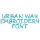 Urban Way Embroidery Font | Machine Embroidery Designs by JuJu