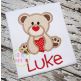 Valentine Heart Bear Applique | Machine Embroidery Designs by JuJu