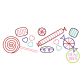 Valentine Candy Border Bean Embroidery | Machine Embroidery Designs by JuJu
