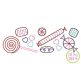 Valentine Candy Border Bean Embroidery | Machine Embroidery Designs by JuJu