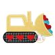Valentine Bulldozer Applique | Machine Embroidery Designs by JuJu