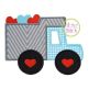 Valentine Truck Applique | Machine Embroidery Designs by JuJu