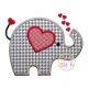 Valentine Elephant Applique | Machine Embroidery Designs by JuJu