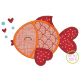 Valentine Fish Applique | Machine Embroidery Designs by JuJu