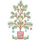 Vintage Sketch Christmas Trees Machine Embroidery Designs by JuJu