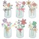 Vintage Sketch Holiday Mason Jars Machine Embroidery Designs by JuJu