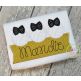 Volleyball Bow Trio Banner Applique Design | Machine Embroidery Designs by JuJu