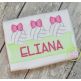 Volleyball Bow Trio Banner Sketch Embroidery Design | Machine Embroidery Designs by JuJu