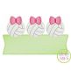 Volleyball Bow Trio Banner Sketch Embroidery Design | Machine Embroidery Designs by JuJu