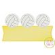 Volleyball Trio Banner Sketch Embroidery Design | Machine Embroidery Designs by JuJu