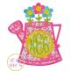 Watering Can Monogram Applique | Machine Embroidery Designs by JuJu