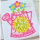 Watering Can Monogram Applique | Machine Embroidery Designs by JuJu