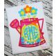 Watering Can Monogram Applique | Machine Embroidery Designs by JuJu