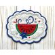 ITH Patriotic Watermelon Mug Rug | Machine Embroidery Designs by JuJu
