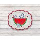 ITH Patriotic Watermelon Mug Rug | Machine Embroidery Designs by JuJu
