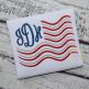 Wavy Monogram Flag Frame Embroidery | Machine Embroidery Designs by JuJu