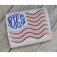 Wavy Monogram Flag Frame Embroidery | Machine Embroidery Designs by JuJu